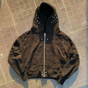 Sweat à capuche surdimensionné de haute qualité, imprimé numérique d'hiver, taille plus, poids lourd, personnalisé, délavé à l'acide - Product Image 2