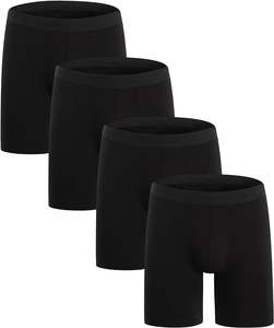 Sous-vêtements classiques pour homme en coton/spandex de qualité supérieure, logo personnalisé, taille mi-haute, tricotés, doux, respirants, boxer court - Product Image 6