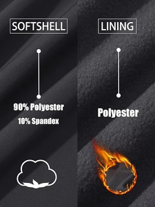 <b>Work</b> Wear Zipper Windproof Waterproof <b>Fleece</b> Lining Casual 5XL OEM New Custom Design Men's Unisex Softshell Jacket Winter - Product Image 6