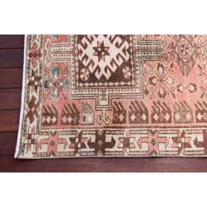 Vintage Rug, <b>Runner</b> 3x11.4 ft Turkish Rug, <b>Red</b> Patchwork Wool Rug - Product Image 4