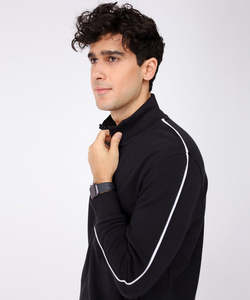 Survêtements sur mesure avec impression de logo pour hommes de grande taille ensemble de sweat à capuche de qualité supérieure saison d'hiver avec détails de passepoil - Product Image 4