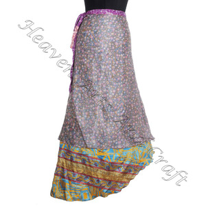 Jupes Magic Wrap Jupe en soie Jupes de style vintage pour filles/femmes Boho Stylish Multi Color Summer Wear Confortable Fashion - Product Image 6