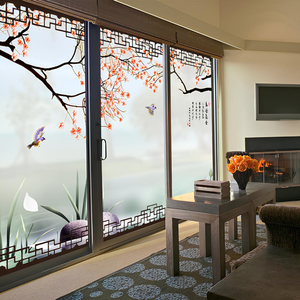 Colorful Eco-friendly Flower Bouquet Reusable Detachable Waterproof <b>Plastic</b> <b>Window</b> Sticker UV Printed Glossy Surface for Home - Product Image 5