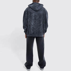 Chándal de invierno con capucha y lavado ácido, elegante, transpirable, cómodo, de material duradero, ideal para ropa urbana y ejercicio. - Product Image 3