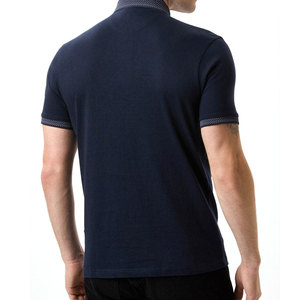 Logotipo personalizado 100% algodón para Polo para hombres camisetas de golf en blanco antiarrugas con patrón de impresión de diseño personalizado - Product Image 2