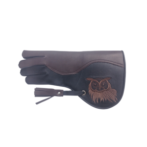 RehexImpex 2026 Brown Animal Trap Double-Layer Cowhide Lightweight Owl Embroidery Long Protective Bird Handling Outdoor Hunting - Product Image 2