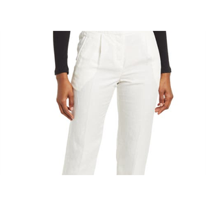 Pantaloni cropped plissettati Reiss da donna in misto lino bianco Lilly, taglia 6 US, vestibilità a gamba larga con tecniche traspiranti effetto stropicciato - Product Image 2
