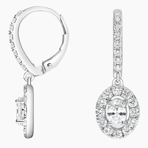 Pendiente de diamante de moissanita de alta calidad con apariencia brillante Accesorio de joyería de moda para damas Regalo de boda y compromiso - Product Image 1