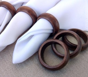 Trendy Wooden <b>Napkin</b> <b>Rings</b>. <b>Napkin</b> <b>Ring</b> Set. Wood <b>Napkin</b> Holders. - Product Image 2