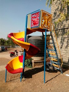 Glissière en spirale d'équipement extérieur de jeu avec le toit pour des jardins - Product Image 5