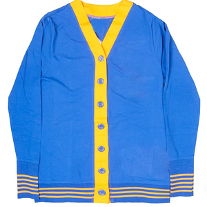 Vente en gros de cardigan en acrylique d'hiver de sororité pull en tricot brodé de couleur personnalisée et de chenille sororité collège universitaire - Product Image 1
