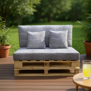 Ensemble de 4 coussins de canapé de jardin de qualité supérieure pour terrasse extérieure, en mousse et fibre, offre spéciale 57010157 - Product Image 3