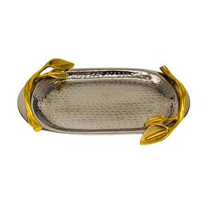 Bandeja de servicio de metal de lujo, plato de diseñador hecho a mano pulido brillante, bandeja de servicio de metal al por mayor con estilo clásico - Product Image 4