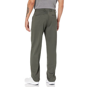 Pantalón de vestir para hombre plano frontal recto ajuste perfecto algodón/poliéster liso teñido con servicio OEM - Product Image 5