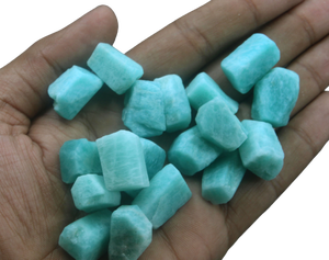 อัญมณีคริสตัล Amazonite ธรรมชาติขนาด18-20มม. คุณภาพยอดเยี่ยมทำเครื่องประดับหลวมๆ10ชิ้น - Product Image 1