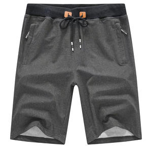 Custom Made Men's XS Size 100% Cotton <b>Fleece</b> Sweat <b>Shorts</b> Solid Style Lace Decoration Logo Elastic Waist for Casual Gym Use - Product Image 1