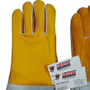 Guantes de Soldadura de Cuero ISONZ 850 Amarillos para Soldadura TIG, Resistentes, Premium, Antideslizantes y Anti-Calor, Precio al por Mayor - Product Image 5