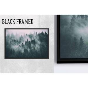 Toile Misty Mountain : Art décoratif imprimé représentant un paysage forestier, 1P Blackframedcanvas - Product Image 1