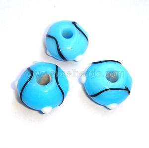 Premium <b>Crystal</b> Lampwork Glass Turquoise Rondelle Shape <b>Beads</b> for Jewelry Making Handmade Loose DIY <b>Bracelets</b> Necklaces Earrings - Product Image 2