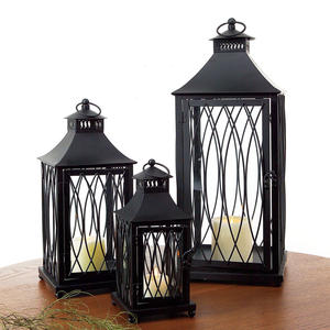 Lanterne à bougie en métal de vente chaude pour la décoration de mariage et d'événement Nouveau look Prix de gros Lanterne en métal - Product Image 1