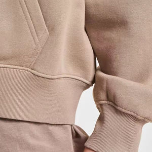 Vente en gros de sweats à capuche zippés pour hommes, style streetwear, à épaules tombantes, en molleton de coton pour l'automne, prix abordable, avec logo personnalisé, fournisseur - Product Image 5
