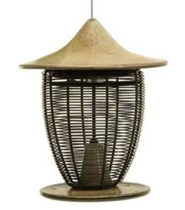 Cage à oiseaux suspendue décorative pour le jardinage Look antique Élégance à votre cage de jardin Article le plus vendu Couleur marron Fer et bois - Product Image 6