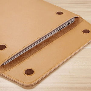 Usine En Gros De Luxe En Cuir PU Étanche Housse Pour Ordinateur Portable Housse Sacs pour Macbook Air Pro Retina 11 13 15 Pouces - Product Image 5