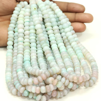 Magnifiques perles de pierres précieuses multicolores faites à la main, de forme ronde et lisse, facettées, de 7 à 10 mm, qualité AAA, 16 pouces, certifiées par un tiers