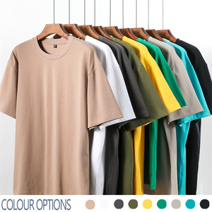 เสื้อยืดสีดำโอเวอร์ไซส์สำหรับผู้ชายเสื้อยืดผ้าฝ้ายหนา240ก. สำหรับฤดูร้อนโลโก้ซักได้ตามต้องการ - Product Image 2