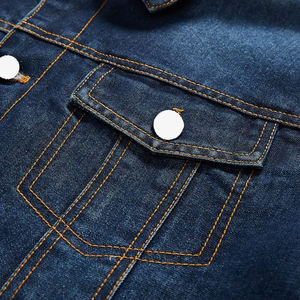 แจ็คเก็ตยีนส์ปักลายสไตล์วินเทจแบบทางการสำหรับผู้ชายไซส์ใหญ่ สไตล์ลำลองแนวสตรีท สำหรับฤดูหนาว ผลิตตามสั่ง (OEM) - Product Image 4