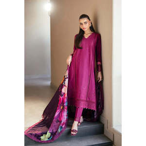 Conjuntos de Traje de Lino Bordado de Lujo para Mujer Azure Mirage TC-1507 - Product Image 1