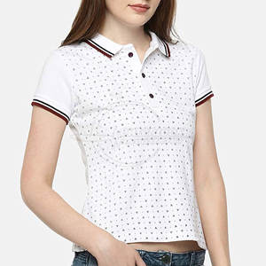 Polo de mujer de talla grande personalizado ropa de calle Último precio bajo Polo de mujer con logotipo personalizado OEM - Product Image 6