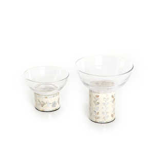 2023 dernier acrylique haut bol de service blanc nacre Base Durable qualité vadrouille bol service Dates Fruits nouveau lot de 2 - Product Image 1