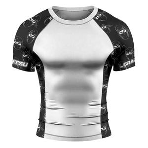 Rashguard de Manga Larga para MMA y BJJ para Hombre, Ropa de Lucha Transpirable, Antibacteriana, con Estampado Personalizado por Sublimación, Tejido de Poliéster/Nailon - Product Image 2