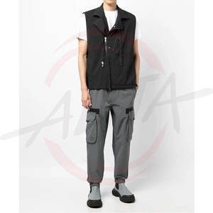 Wholesale Pants Windbreak Fabric Baggy Shrink Pocket Cargo <b>Elastic</b> Cotton Blended Material High <b>Waist</b> <b>Men's</b> Pants & <b>Trousers</b> - Product Image 2