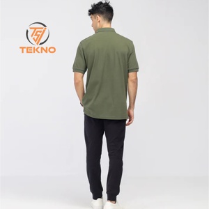 Polos personalizados de algodón orgánico para hombre 100% con logotipo bordado, camiseta suave de verano, ropa informal transpirable de alta calidad - Product Image 3