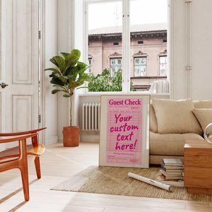 Póster de cheque de invitado personalizado SQ, póster de moda <span class=keywords><strong>Funky</strong></span>, carrito de Bar, lienzo impreso Retro, pintura, arte de pared - Product Image 4