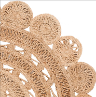 Tapis d'intérieur en jute tressé réversible de style classique, écologique, couleur unie, poils moyens, épais, fil naturel, chambre à coucher