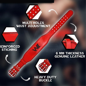 <b>Exercise</b> Waist Protection Deep Squat Hard Pull Bench Press Training Gym <b>Belt</b> Weightlifting Double Prong Buckle Cowhide - Product Image 2