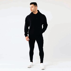 Hot Sale High Quality Custom Logo Cotton French Terry Oversize Hoodie <b>Thick</b> <b>Fleece</b> Drop Shoulder Plain Blank Custom Men Hoodies - Product Image 2