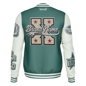 Veste universitaire d'automne pour hommes de haute qualité coupe régulière col de baseball broderie Logo personnalisé taille XL tissu de toile coupe régulière - Product Image 2