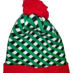 양모로 만든 크리스마스 pom pom 축하 모자는 사용자 정의 할 수 있습니다 디자인 색상 소재 포장 인도에서 만든 빠른 생산.