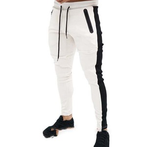 Suministro directo de fábrica Pantalones casuales para hombres Logotipo personalizado Elástico Cintura media Recto Curvo Rayas Tela de lona de color - Product Image 4