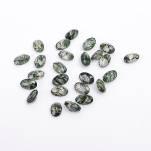 Agate Mousse Naturelle Pierres Précieuses en Vrac Vert Ovale Coupe Brillante Haute Qualité 0.23 Carat pour la Fabrication de Bijoux Taille Calibrée 5.0x3.0mm - Product Image 3