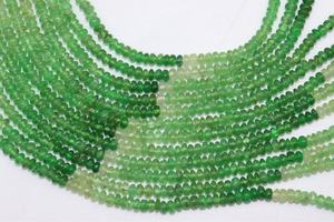 ลูกปัดทิวาไวร์ตธรรมชาติทรงรอนเดลเหลี่ยมเพชรพลอย ขนาด 3-3.5 มม. ยาว 16 นิ้ว สำหรับทำเครื่องประดับ พลอยไล่เฉดสี - Product Image 2