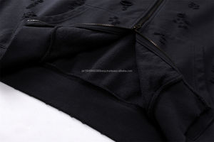 Suéteres para Hombre, Conjunto Deportivo, Sudadera con Capucha y Cremallera con Estampado Lavado Ácido, Conjuntos de Sudadera para Hombre, Sudadera con Capucha Lisa Vintage Desgastada - Product Image 4