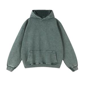 Sudadera con Capucha de Alta Resistencia, Poliéster/Algodón, Bordada, Primavera, Corte Regular, Felpa Lavada, para Hombre - Product Image 1