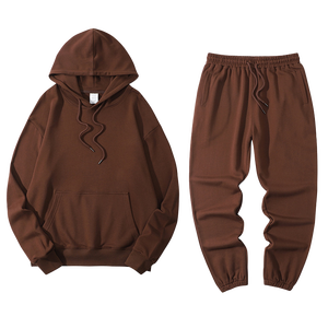 Chándal de lujo bordado al por mayor chándal de hombre de 2 piezas Conjunto de jogging sudaderas con capucha de alta calidad OEM - Product Image 5