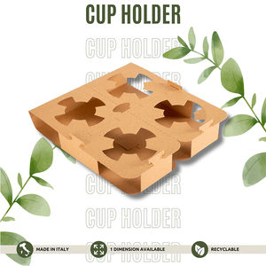 Porte-gobelet en carton carré jetable de luxe fabriqué en Italie porte-gobelet à emporter prêt à expédier - Product Image 2