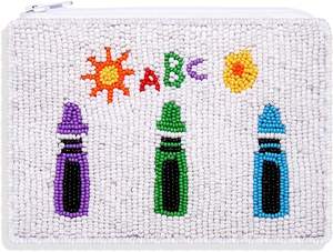 Bolsa de cuentas de vaquero de alta calidad de Color blanco de diseño múltiple, Mini monedero occidental hecho a mano, Material de lona con cierre de cremallera - Product Image 6